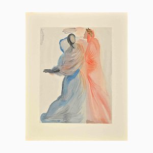 Salvador Dali, La Divina Comedia: Dante y Beatrice, Grabado en madera, 1963