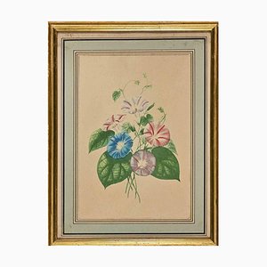 Edouard Maubert, Victorian Bouquet, Etching, 19th Century