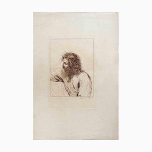 Giovanni Francesco Barbieri (Il Guercino), Porträt eines Mannes, Radierung, 17. Jh.