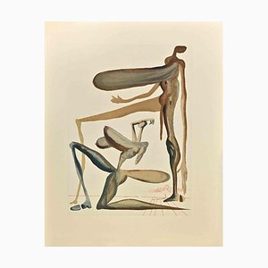 Salvador Dali, La Divine Comédie : Prodigalité, Gravure sur bois, 1963