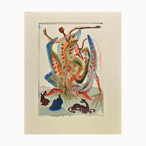 Salvador Dali, The Divine Comedy : Greed, Woodcut Print, 1963