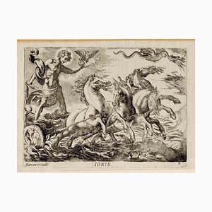 Antonio Tempesta, The Chariot of Gods, Etching, 17th Century