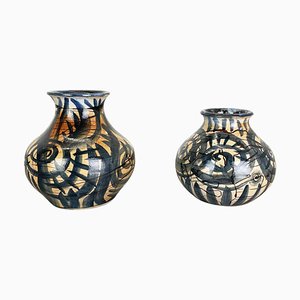Studio Pottery Sculptural Vases by Gerhard Liebenthron, Germany, 1970s, Set of 2