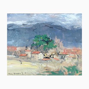 Jacques Thevenet, Paysage du Sud, 1941, Aquarelle sur Papier