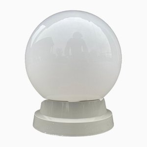 Milk Glass Globe Lamp, 1970s