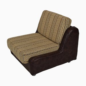 Fauteuil sur Roulettes Mid-Century en Similicuir, 1970s