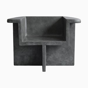 Dark Grey Brutus Lounge Chair by 101 Copenhagen