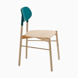 Turquoise Bokken Chair in Natural Beech by Colé Italia