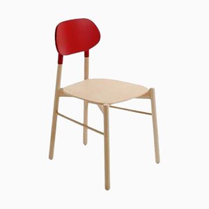 Red Bokken Chair in Natural Beech by Colé Italia