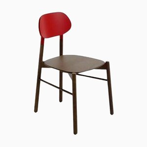 Roter Bokken Stuhl aus gebeizter Buche mit lackierter Rückenlehne von Colé Italia