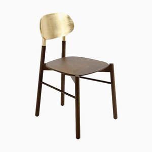 Gold Leaf Bokken Chair in Beech Structure by Colé Italia