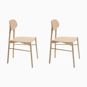 Set of Bokken Chairs in Natural Beech by Colé Italia