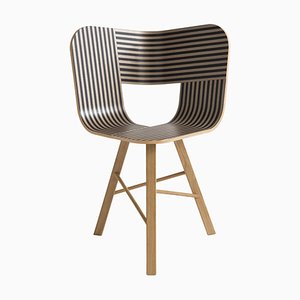 Tria Chair with Striped Seat by Colé Italia