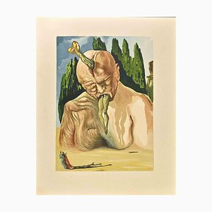 Salvador Dali, La Divina Comedia: El Diablo Lógico, Grabado en madera, 1963