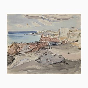 Maria Elisabeth Wrede, Seascape, Watercolor on Paper, Early 20th Century