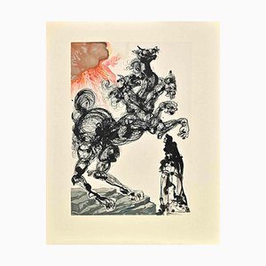 Salvador Dali, La Divina Comedia: Cerberus, Grabado en madera, 1963