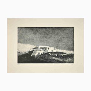 Enotrio Pugliese, Landscape, 1960s-1970s, Etching