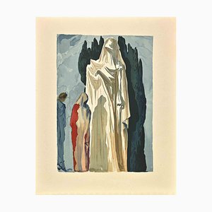 Salvador Dali, The Divine Comedy: Farinata, Woodcut Print, 1963
