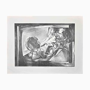 Christian Rickert, Interview, 1970er, Lithographie