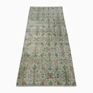 Tapis Oushak Vintage en Laine Verte, Turquie, 1960s