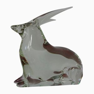 Ciervo italiano grande de cristal de Murano, años 60