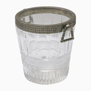 Mid-Century Thick Glass Basket from Baccarat, 1950s
