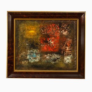 Robert Jay Wolff, Abstract Composition, 1950, Oil on Canvas, Framed