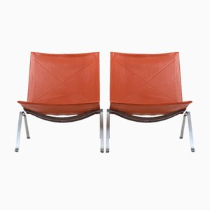 PK22 Chairs by Poul Kjærholm for Fritz Hansen, 1980s, Set of 2