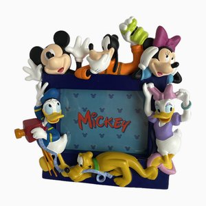 Marco de fotos de Disney con seis personajes de Disney en relieve, década de 2010