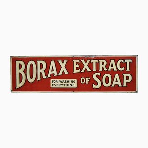Vintage Borax Extract Of Soap Advertising Sign, 1910s