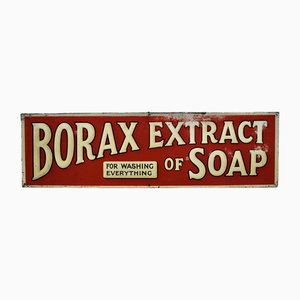 Panneau Publicitaire Extrait de Savon Borax Vintage, 1910