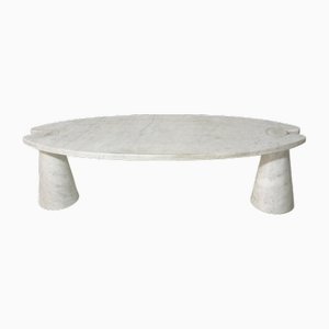 Carrara Marble Coffee Table by Angelo Mangiarotti for Skipper, Italy, 1970s