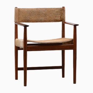Rosewood and Cow Hide Chair by Kurt Østervig for Sibast, 60s Denmark.