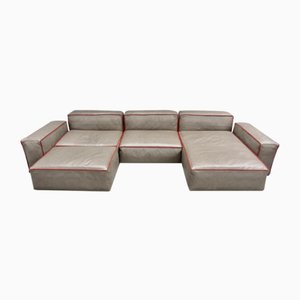 Italian Modular Sofa in Leather from Flexteam, Set of 4