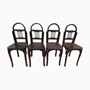 Art Deco Chairs, 1920, Set of 4