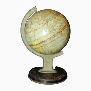 Globe de Bureau World Vintage en Plaque d'Étain de Chad Valley, 1950s