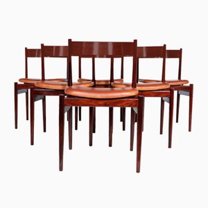 Italian Rosewood Dining Chairs by Frattini, 1960s, Set of 6