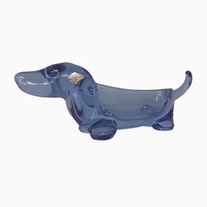 Crystal Dachshund by Vide-Poche for Vannes Le Châtel, 1960s