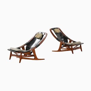 Model Holmenkollen Lounge Chairs by Arne Tidemand-Ruud attributed to Norcraft, 1960s, Set of 2