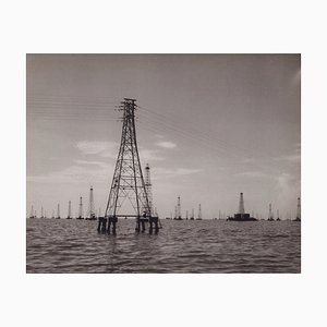 Hanna Seidel, petróleo venezolano, lago, fotografía en blanco y negro, años 60