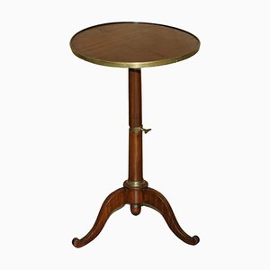 Antique Victorian Hardwood and Brass Side Table