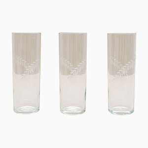 Bicchieri in cristallo, anni '70, set di 3