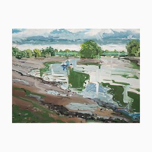 Jackson, Kew Bridge, vista hacia el Strand on the Green, siglo XXI, óleo a bordo