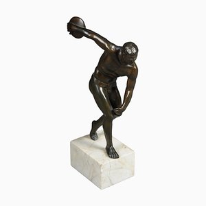 20th Century German Athletic Discus Thrower in Bronze