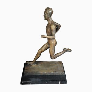 Bronze Figure after The Runner Nurmi by Renée Sintenis