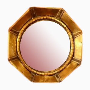Espejo de latón dorado de Fitterman