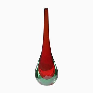 Italian Red Murano Glass Vase, 1960s