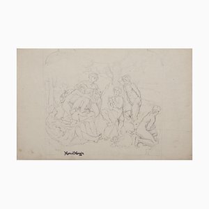 Marcel Mangin, The Concert of a Faun, Pencil on Paper, 19th Century