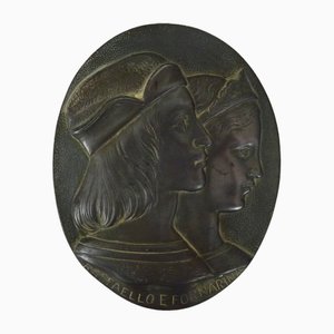 Médaillon à Soulagement En Bronze, 19ème Siècle
