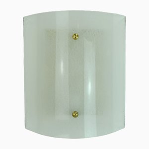 Large Mid-Century Acrylic and Brass Wall Lamp, 1960s